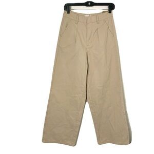 NWT PacSun Women's 25 Wide Leg High Rise Full Length Inseam Tan Casual Pants